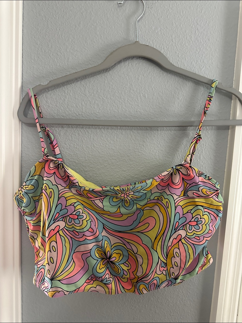 Bright Floral Swirl bikini, Pink & Blue